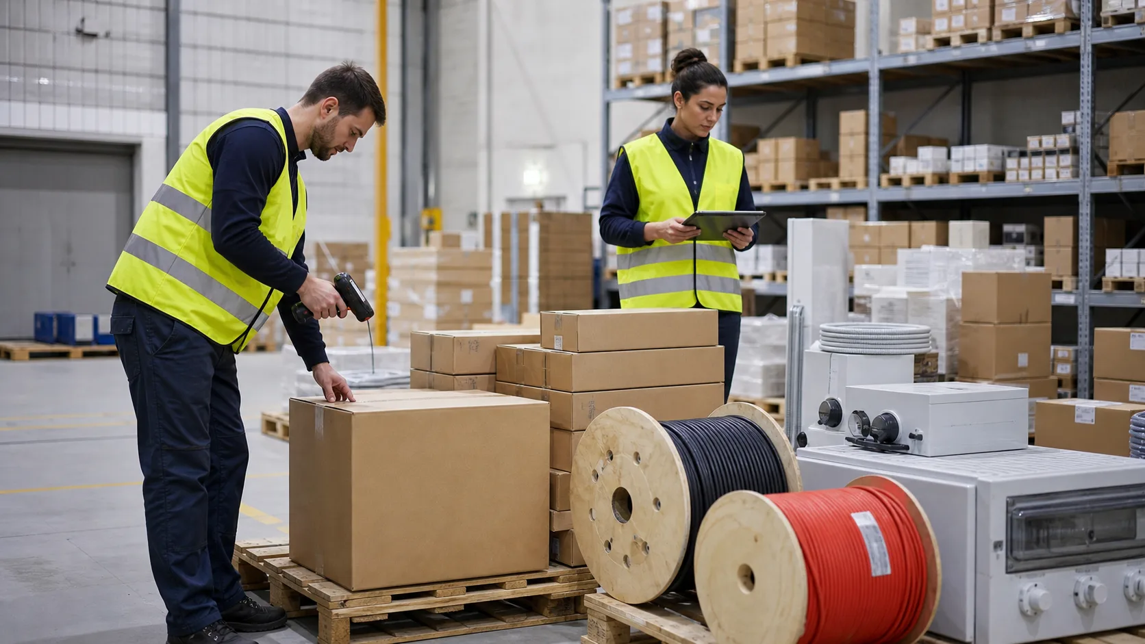Préparation d’une commande d’équipements électriques en France