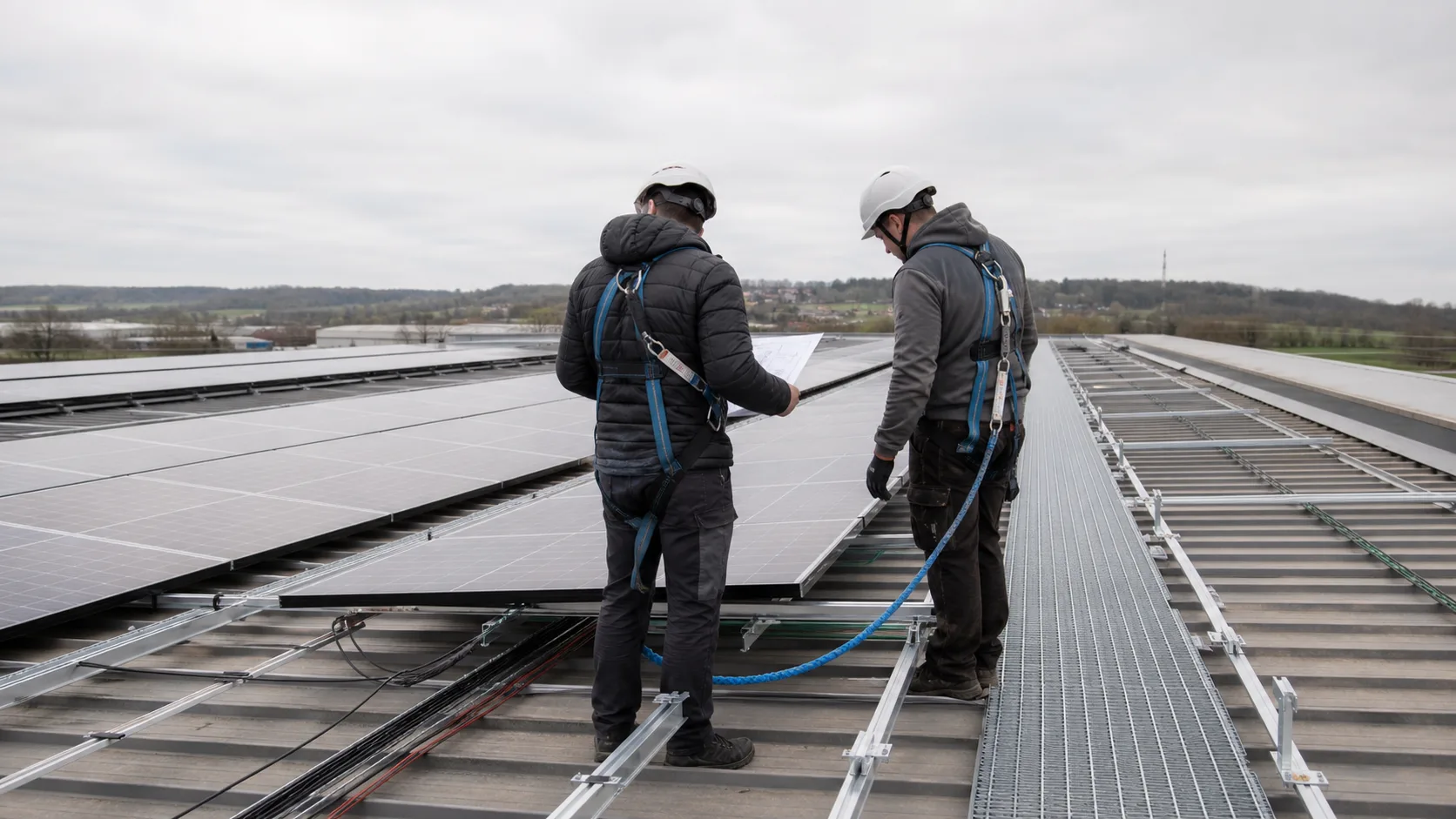 Coordination de chantier photovoltaïque sur une toiture française